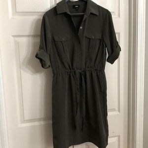 Shirt dress green sheen